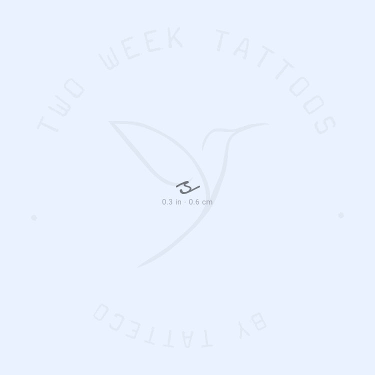 S Handwritten Semi-Permanent Tattoo - Set of 2