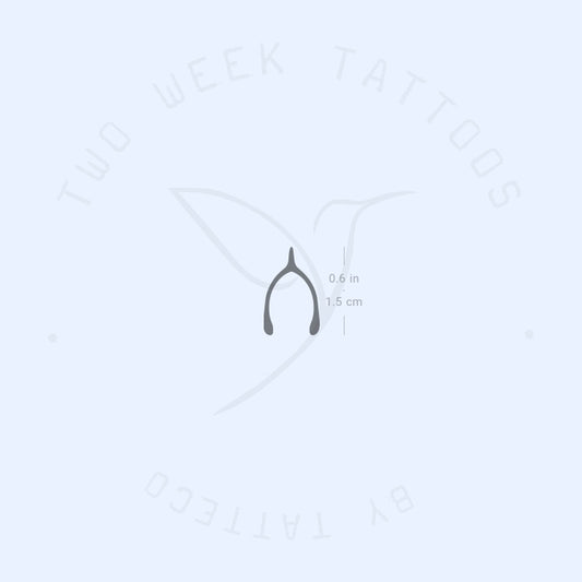 Tiny Wishbone Semi-Permanent Tattoo - Set of 2