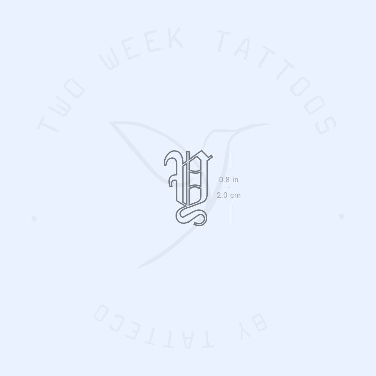 Tatuaje semipermanente de contorno gótico - Juego de 2