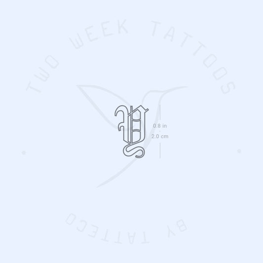 Tatuaje semipermanente de contorno gótico - Juego de 2