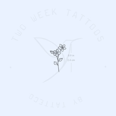 Tiny Flowers Semi-Permanent Tattoo - Set of 2