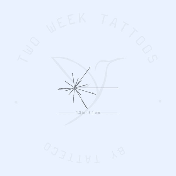 Small Pulsar Map Semi-Permanent Tattoo - Set of 2