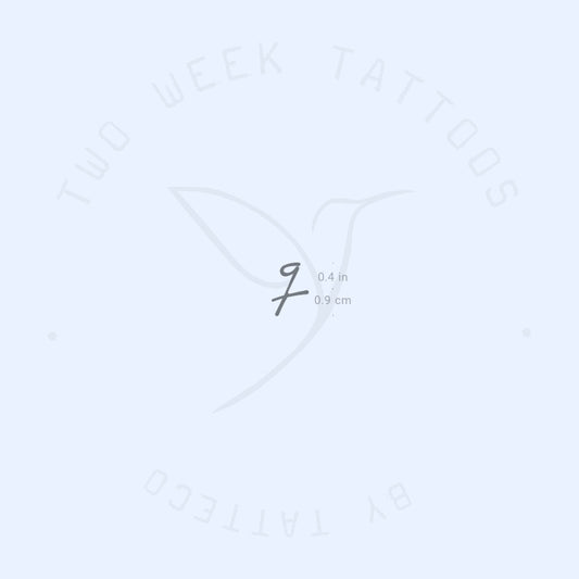 Q Handwritten Semi-Permanent Tattoo - Set of 2
