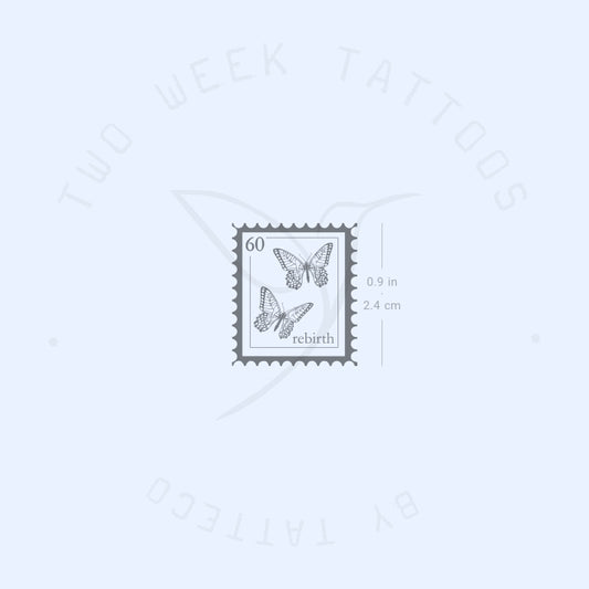 Tatuaje semipermanente con sello de mariposa (juego de 2)
