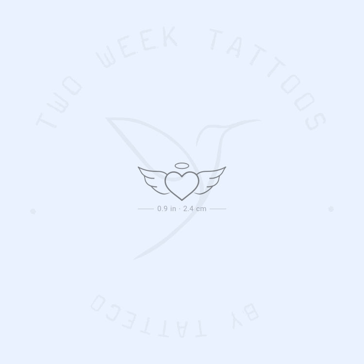 Winged Heart Semi-Permanent Tattoo - Set of 2