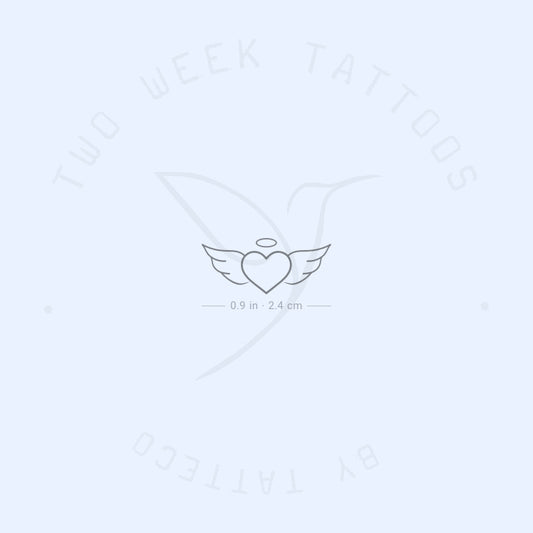 Winged Heart Semi-Permanent Tattoo - Set of 2
