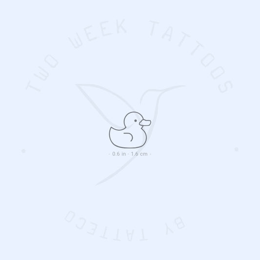 Minimalist Rubber Duck Semi-Permanent Tattoo - Set of 2
