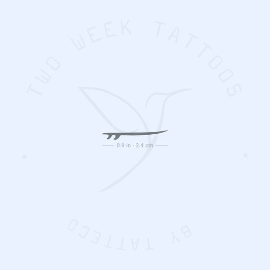 Minimalist Surfboard Semi-Permanent Tattoo - Set of 2