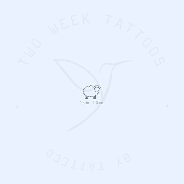 Tiny Sheep Semi-Permanent Tattoo - Set of 2