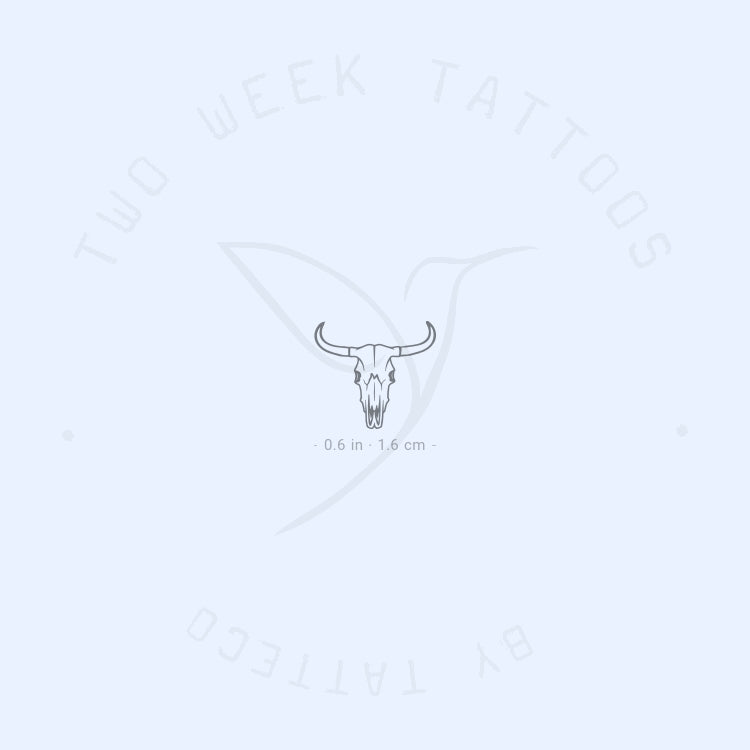 Cow Skull Semi-Permanent Tattoo - Set of 2