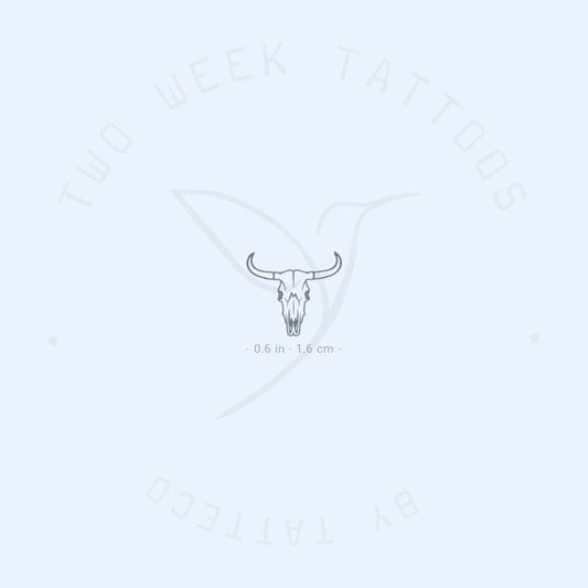 Cow Skull Semi-Permanent Tattoo - Set of 2