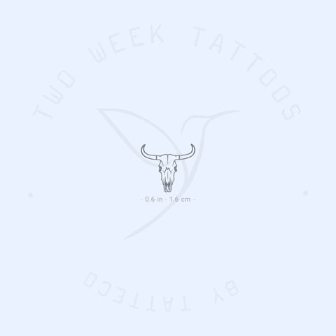 Cow Skull Semi-Permanent Tattoo - Set of 2