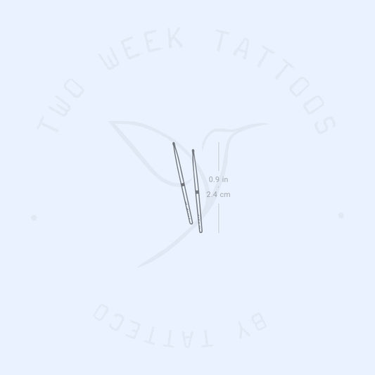 Drumsticks Semi-Permanent Tattoo - Set of 2