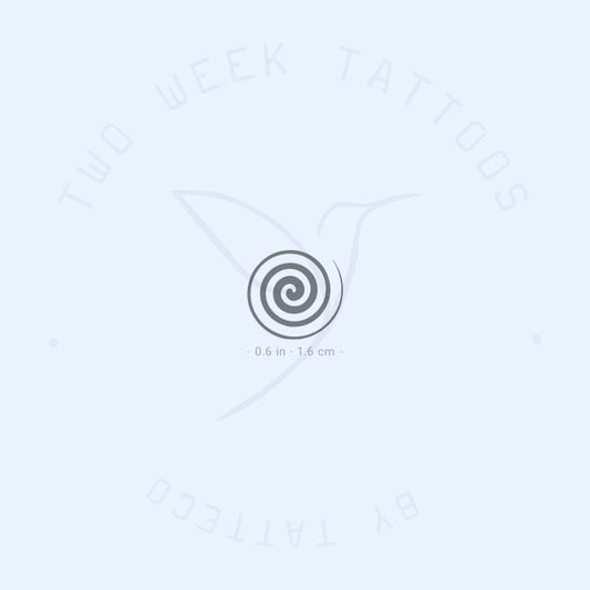 Tatuaje semipermanente de espiral pequeña - Juego de 2