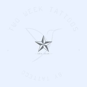 Small Nautical Star Semi-Permanent Tattoo - Set of 2