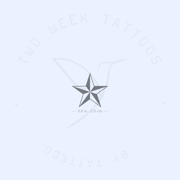 Small Nautical Star Semi-Permanent Tattoo - Set of 2
