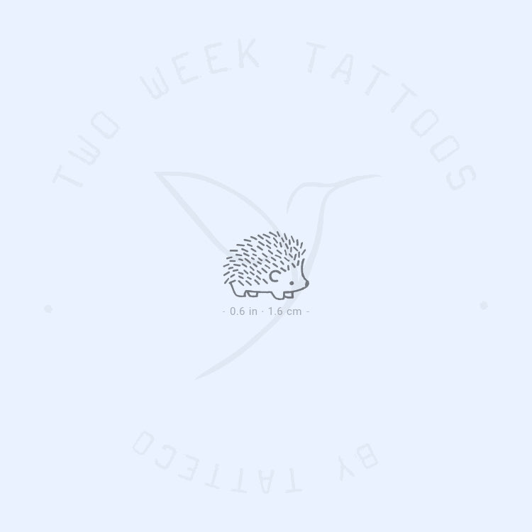 Small Hedgehog Semi-Permanent Tattoo - Set of 2