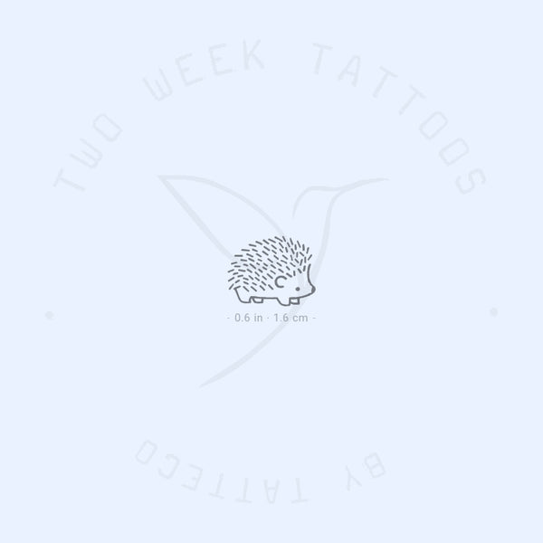 Small Hedgehog Semi-Permanent Tattoo - Set of 2
