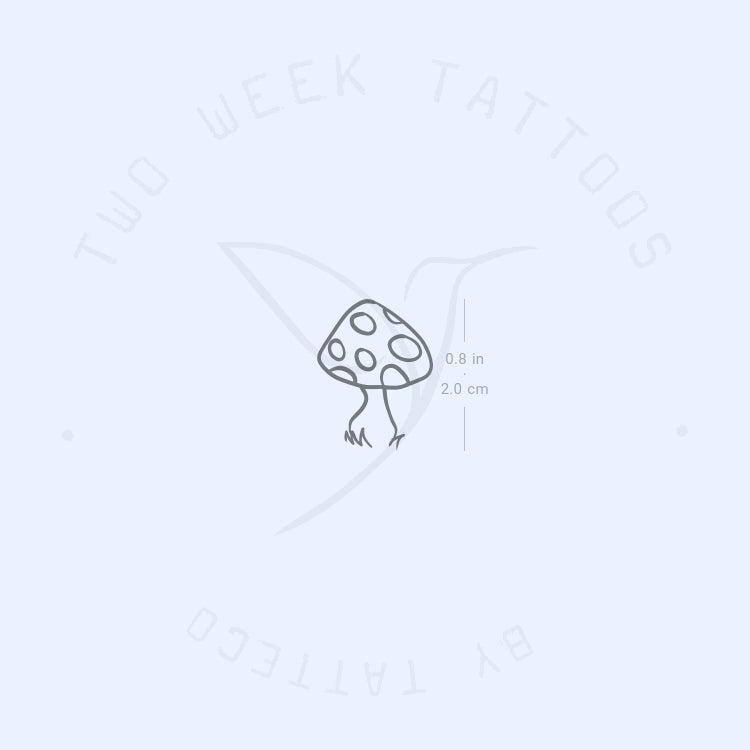 Mushroom Semi-Permanent Tattoo - Set of 2