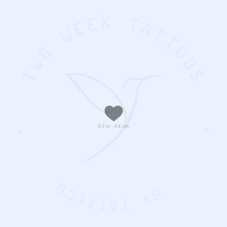 Tiny Black Heart Semi-Permanent Tattoo - Set of 2