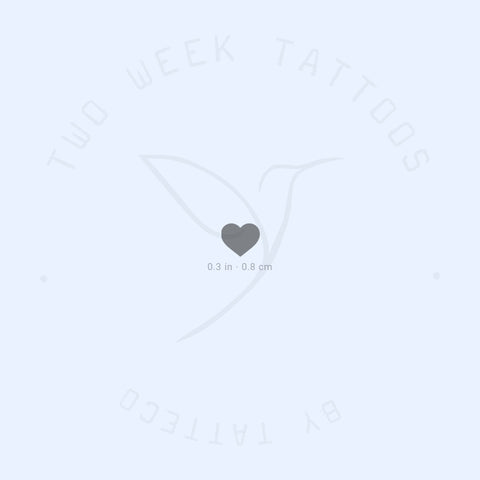 Tiny Black Heart Semi-Permanent Tattoo - Set of 2