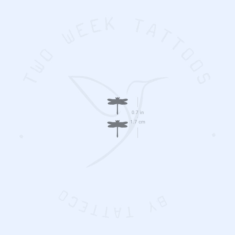 Tatuaje semipermanente de dos libélulas (juego de 2)