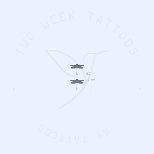 Tatuaje semipermanente de dos libélulas (juego de 2)
