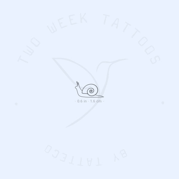 Minimalist Snail Semi-Permanent Tattoo - Set of 2