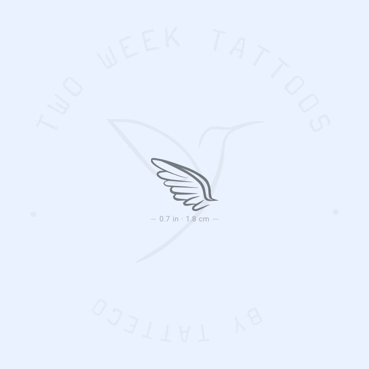 Tatuaje semipermanente del ala izquierda - Juego de 2