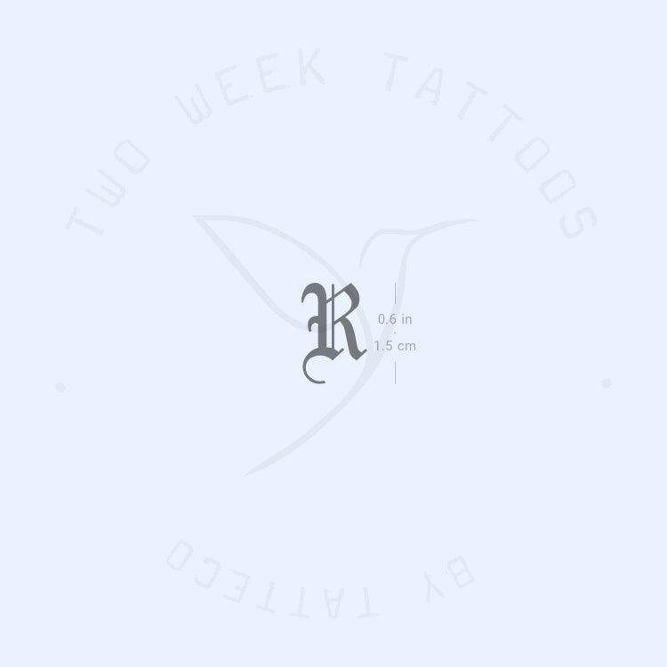 Tatuaje semipermanente gótico R - Juego de 2
