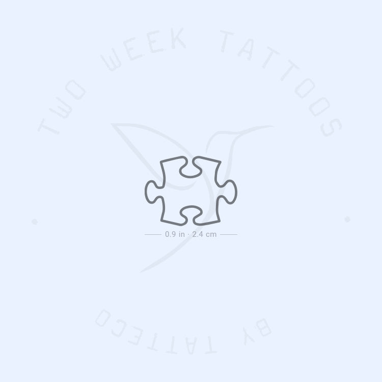 Tatuaje semipermanente de pieza de rompecabezas (juego de 2)