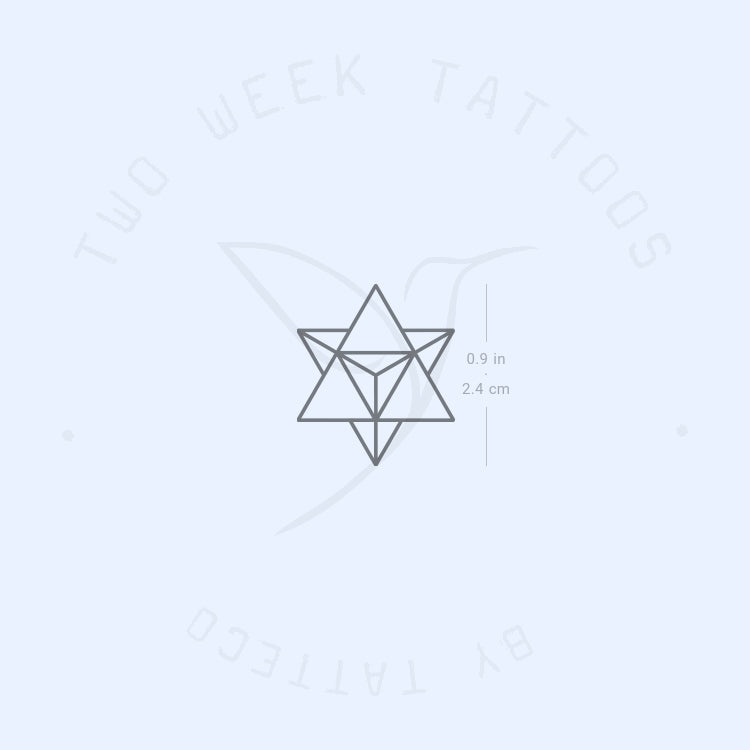Small Merkabah Semi-Permanent Tattoo - Set of 2