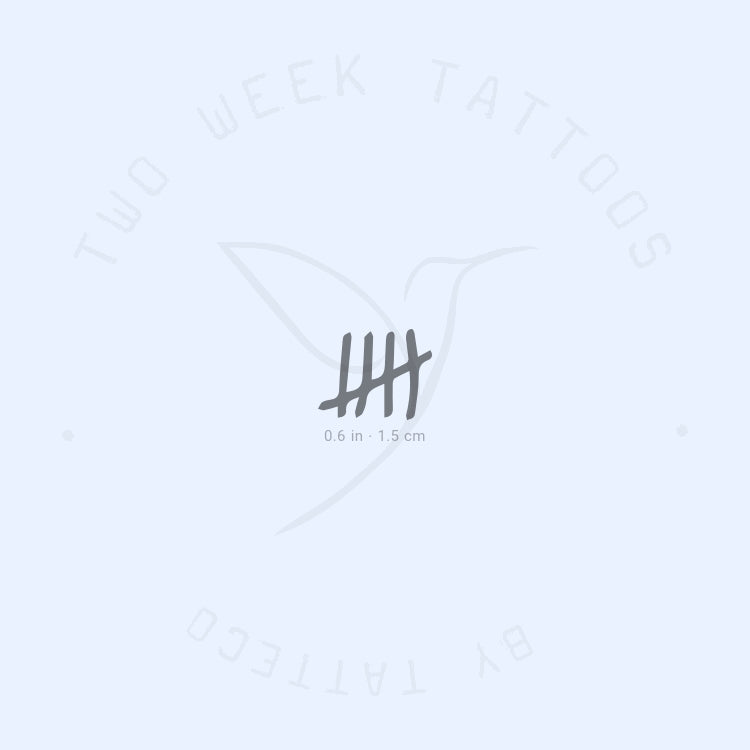 Tatuaje semipermanente Tally Marks - Juego de 2