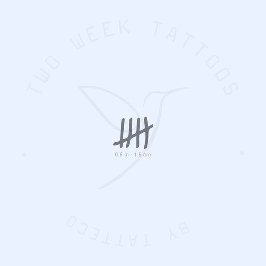 Tatuaje semipermanente Tally Marks - Juego de 2