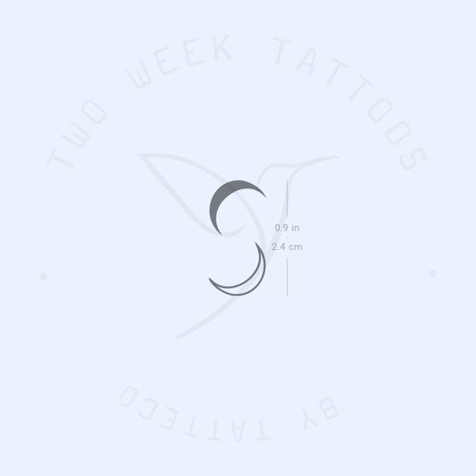 Tatuaje semipermanente de pareja de lunas - Juego de 2