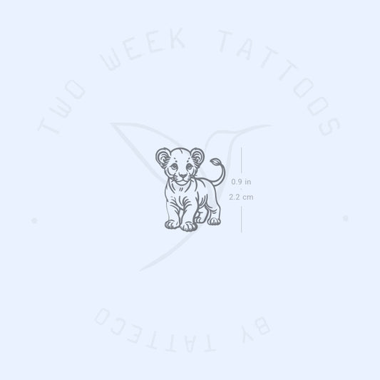 Tatuaje semipermanente de cachorro de león (juego de 2)