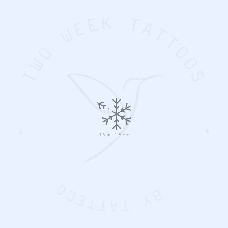 Tatuaje semipermanente de copo de nieve de avión (juego de 2)