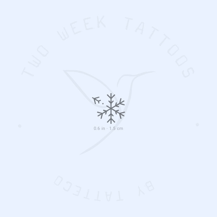 Airplane Snowflake Semi-Permanent Tattoo - Set of 2