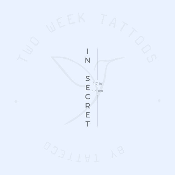 In Secret Semi-Permanent Tattoo - Set of 2