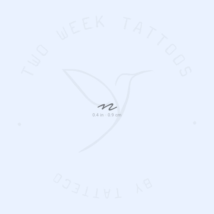 N Handwritten Semi-Permanent Tattoo - Set of 2