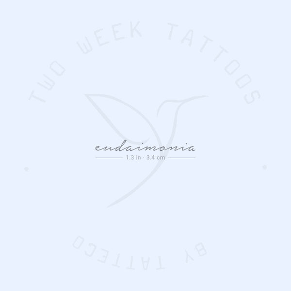 Eudaimonia Semi-Permanent Tattoo - Set of 2