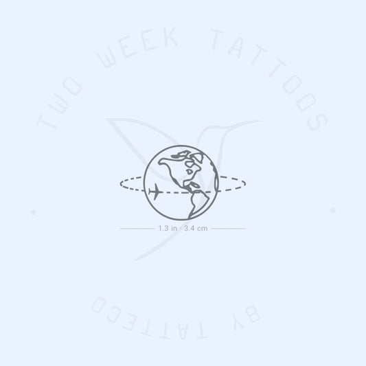 Flying Around America Semi-Permanent Tattoo - Set of 2