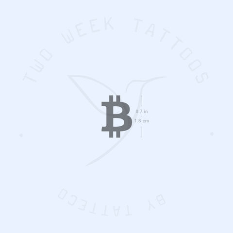Bitcoin Semi-Permanent Tattoo - Set of 2