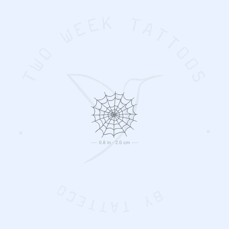 Tatuaje semipermanente de telaraña pequeña (juego de 2)