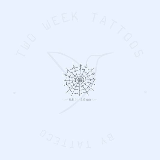 Tatuaje semipermanente de telaraña pequeña (juego de 2)