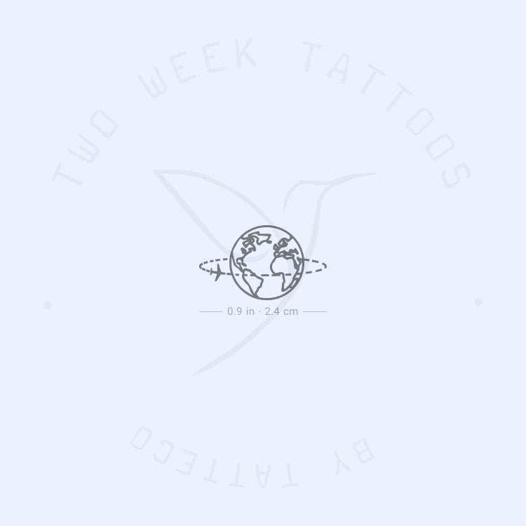 Trip Around The World Semi-Permanent Tattoo - Set of 2