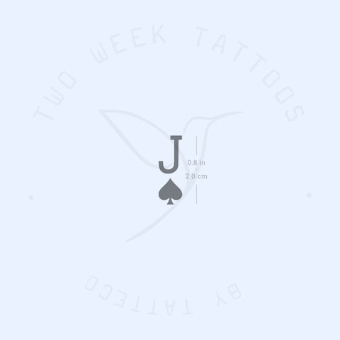 Jack Of Spades Semi-Permanent Tattoo - Set of 2