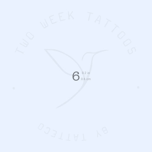Tatuaje semipermanente número 6 - Juego de 2