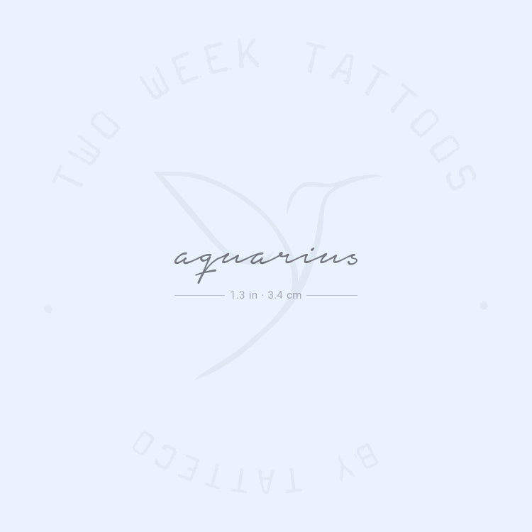 Tatuaje semipermanente de Acuario - Juego de 2