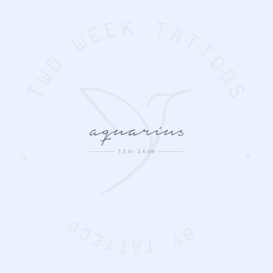 Tatuaje semipermanente de Acuario - Juego de 2